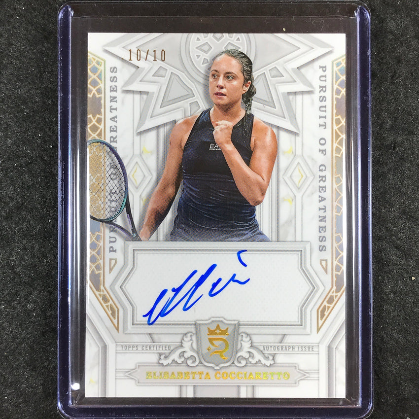 2024 Topps Royalty Tennis ELISABETTA COCCIARETTO Pursuit of Greatness Auto 10/10