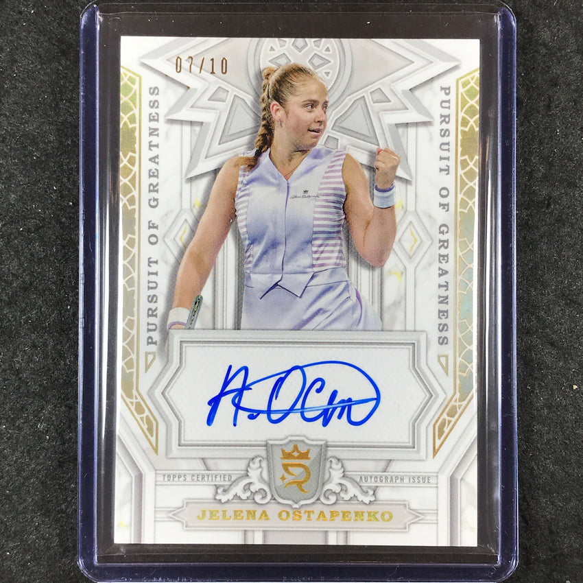 2024 Topps Royalty Tennis JELENA OSTAPENKO Pursuit of Greatness Auto Gold 7/10