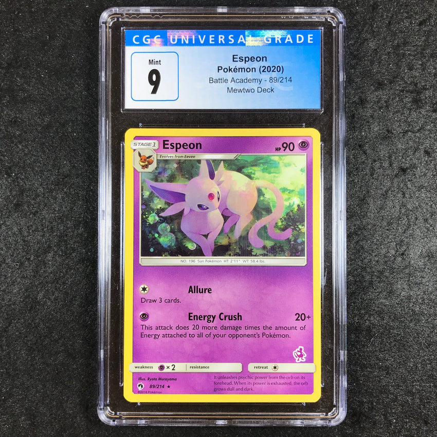 CGC 9 Espeon - 89/214 - Rare Battle Academy Mewtwo Deck 198