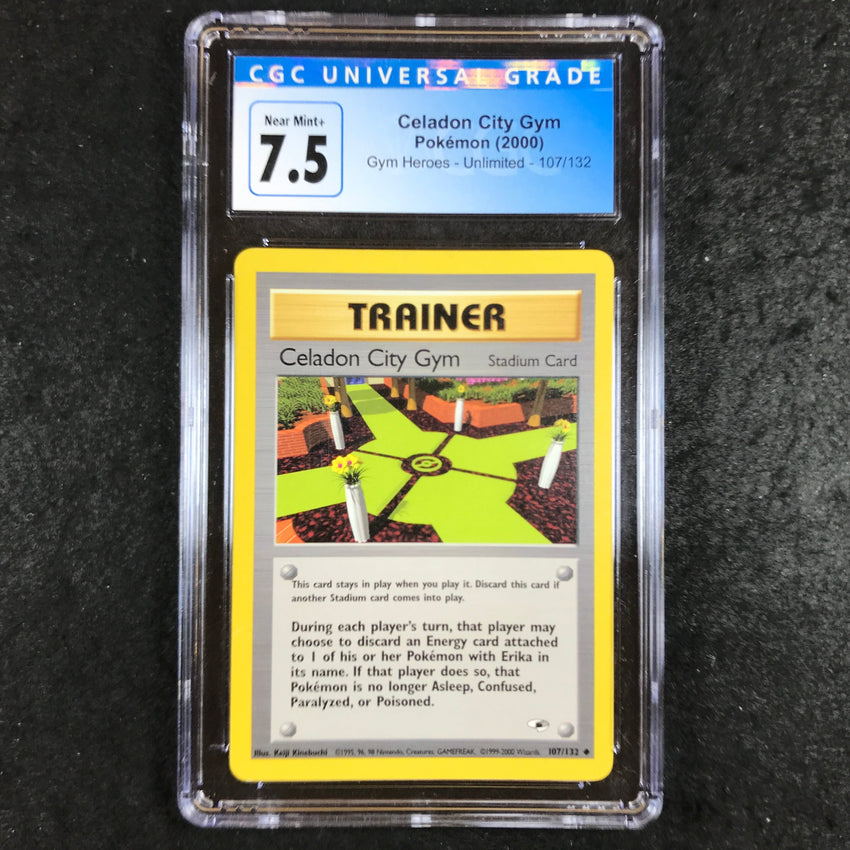 CGC 7.5 Celadon City Gym - 107/132 - Trainer Gym Heroes Unlimited 089