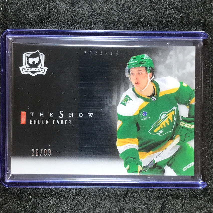 2023-24 The Cup Hockey BROCK FABER The Show Black Rookies 76/99