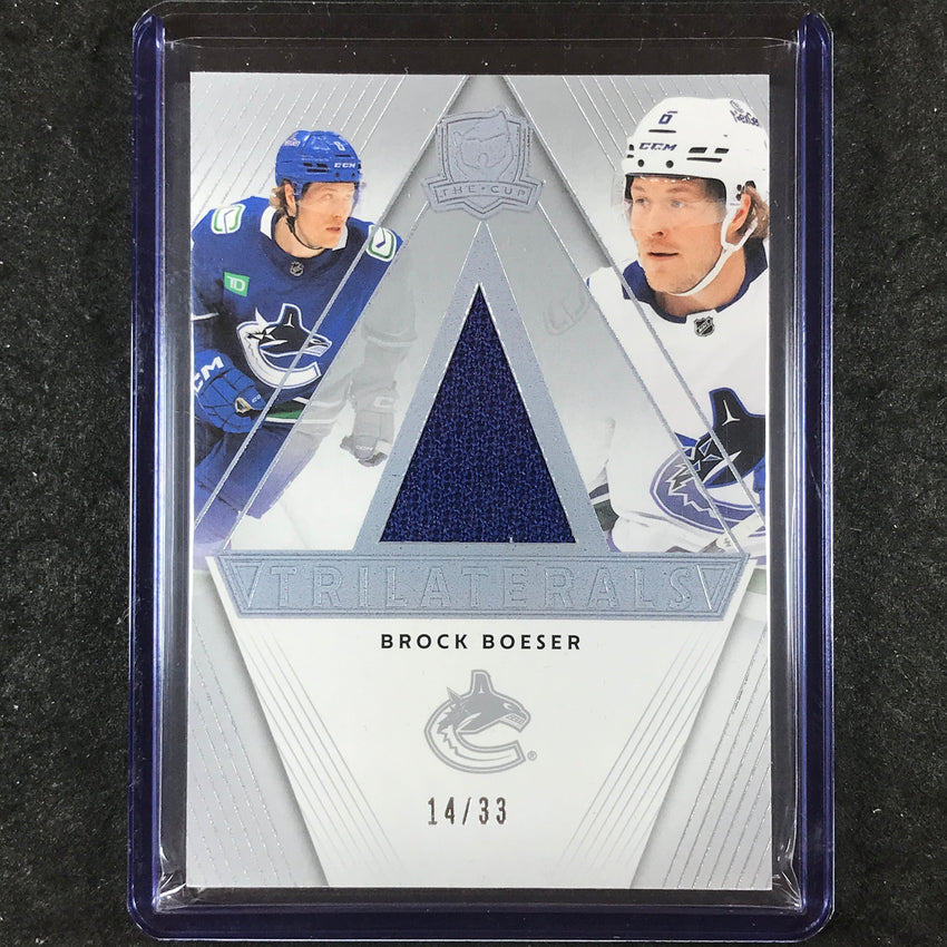 2023-24 The Cup Hockey BROCK BOESER Trilaterals Jersey Relic 14/33