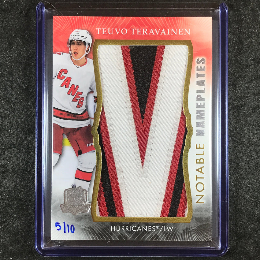 2023-24 The Cup Hockey TEUVO TERAVAINEN Notable Nameplates Jumbo Patch 5/10