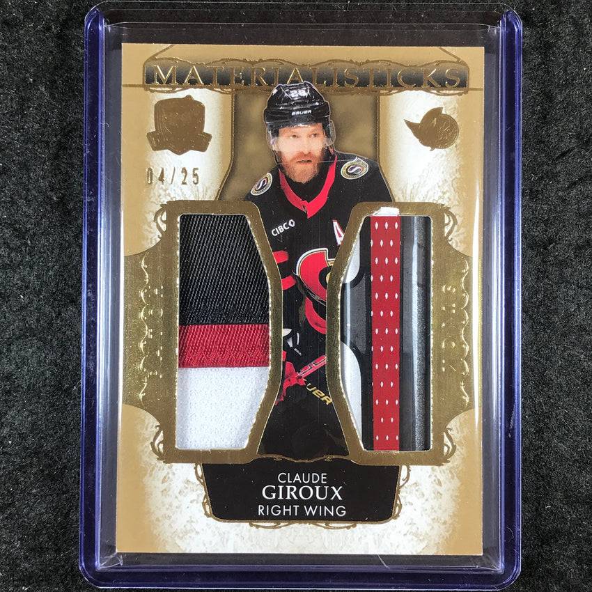 2023-24 The Cup Hockey CLAUDE GIROUX Materialisticks Patch Stick Relic 4/25