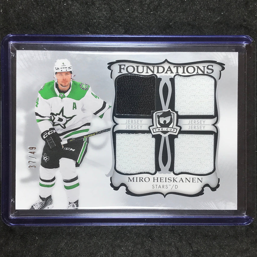 2023-24 The Cup Hockey MIRO HEISKANEN Foundations Quad Jersey 37/49