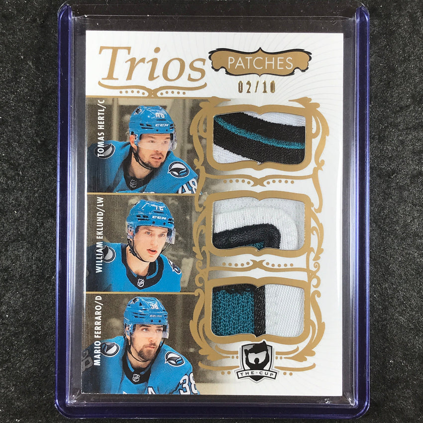 2023-24 The Cup Hockey HERTL EKLUND FERRARO Cup Trios Patch Gold 2/10