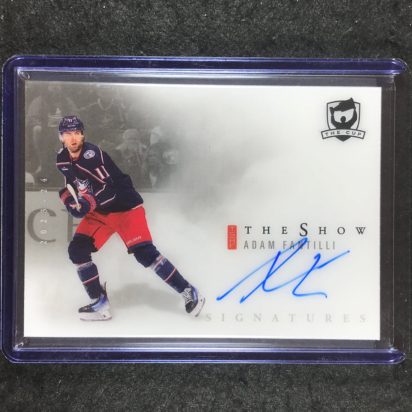 2023-24 The Cup Hockey ADAM FANTILLI The Show White Rookie Auto #SW-AF