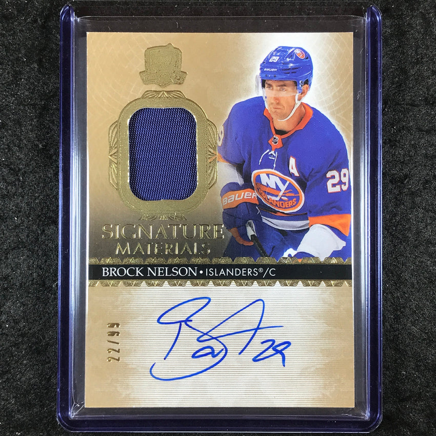 2023-24 The Cup Hockey BROCK NELSON Signature Materials Patch Auto 22/99