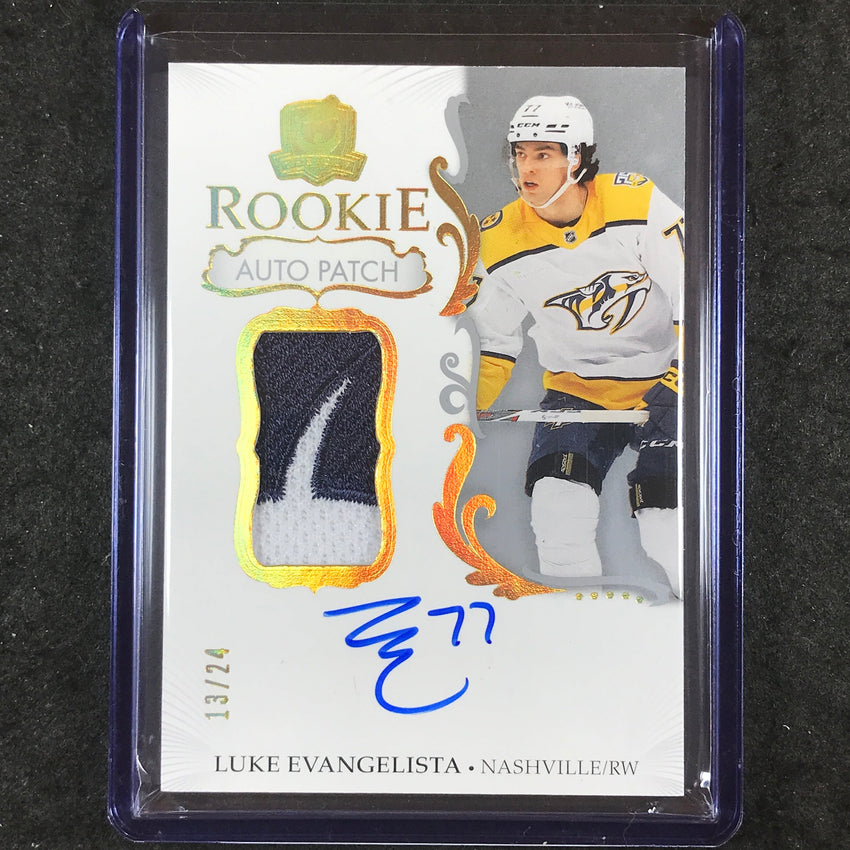 2023-24 The Cup Hockey LUKE EVANGELISTA Rookie Patch Auto Gold Foil 13/24