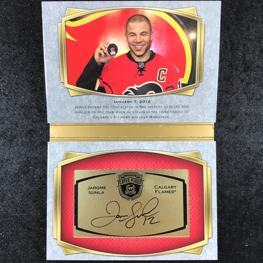 2023-24 The Cup JAROME IGINLA 21-22 Update Player Plaques Booklet Auto 2/25