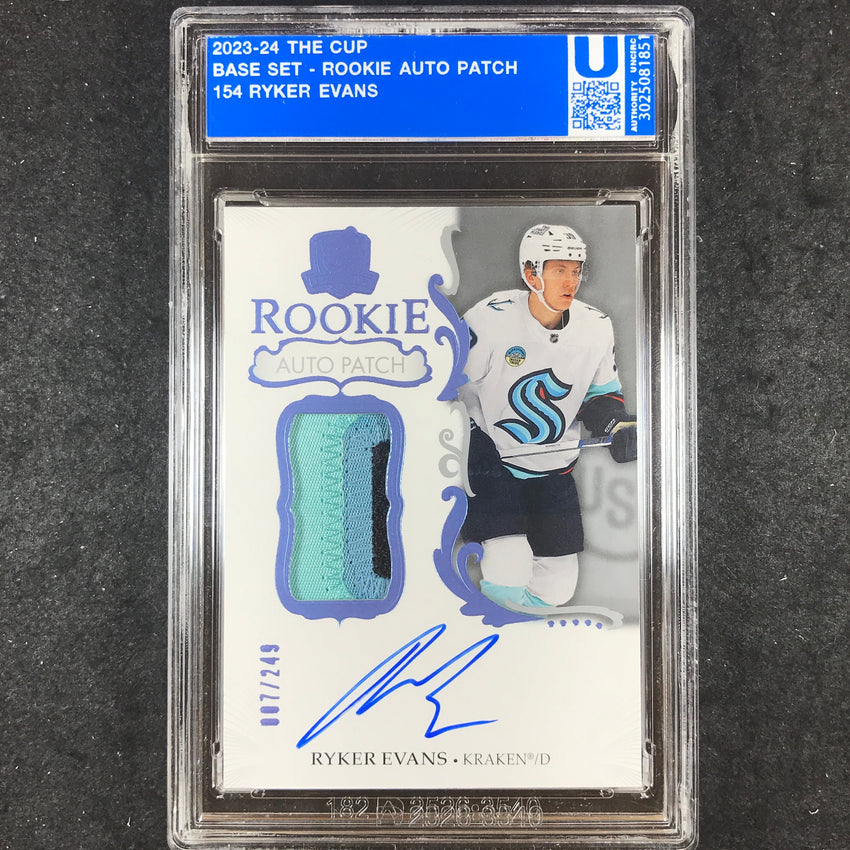 2023-24 The Cup Hockey RYKER EVANS Rookie Patch Auto 7/249 [ENCASED]