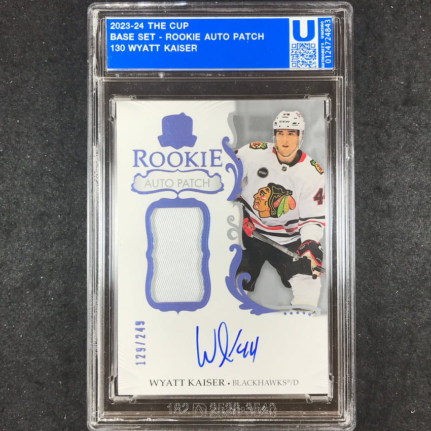 2023-24 The Cup Hockey WYATT KAISER Rookie Patch Auto 129/249 [ENCASED]