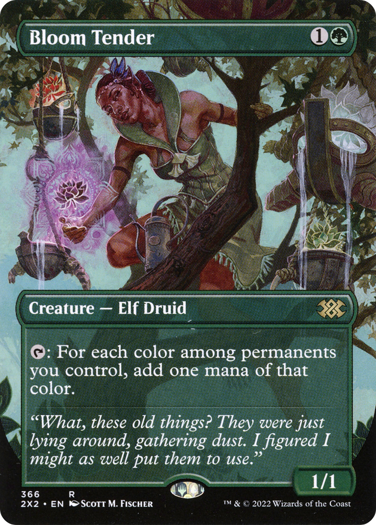[ BL ] [FOIL] Bloom Tender (Borderless) #366 - RARE 2X2 - Double Masters 2022
