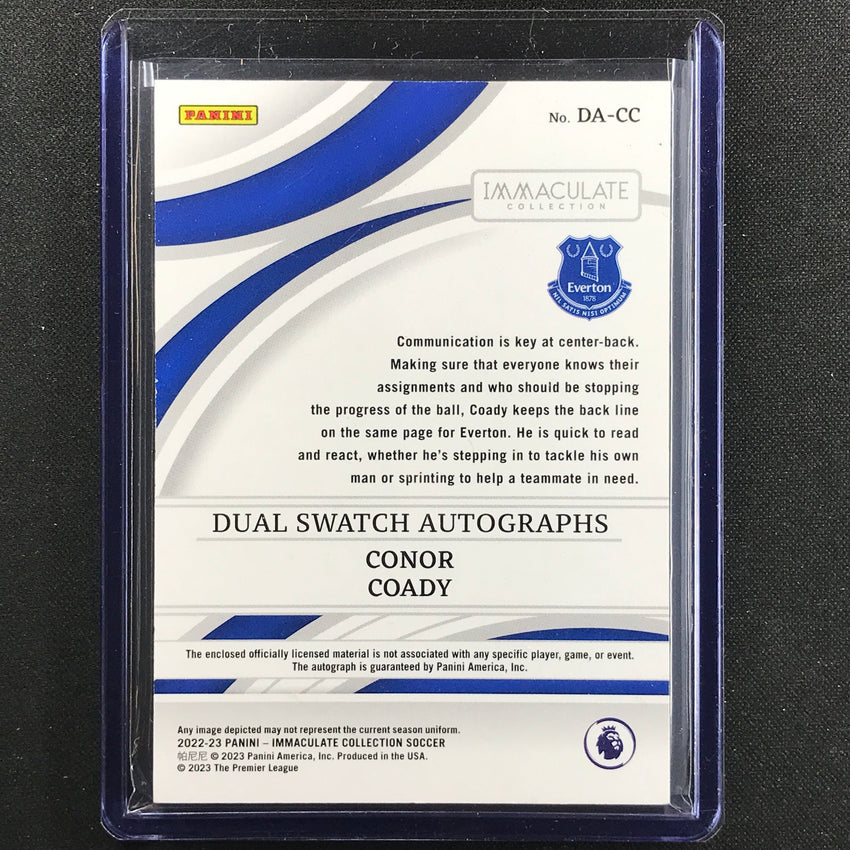 2022-23 Immaculate Conor Coady Dual Swatch Jersey Relic Auto Sapphire 1/2