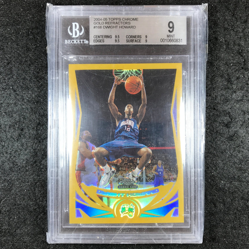 2004-05 Topps Chrome DWIGHT HOWARD Rookie Gold Refractor 86/99 BGS 9 (831)