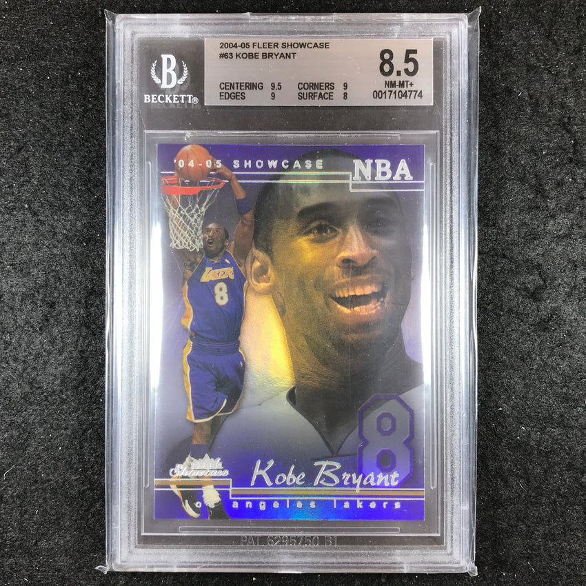2004-05 Fleer Showcase KOBE BRYANT Base #63 BGS 8.5 (774)