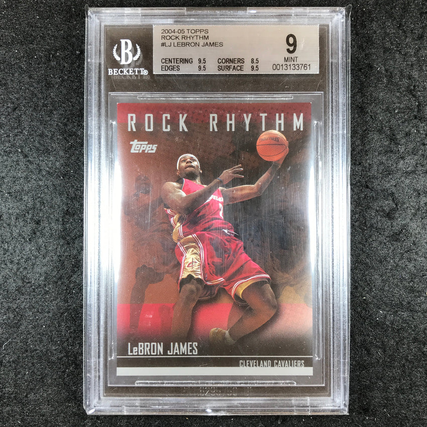 2004-05 Topps LEBRON JAMES Rock Rhythm #LJ BGS 9 (761)