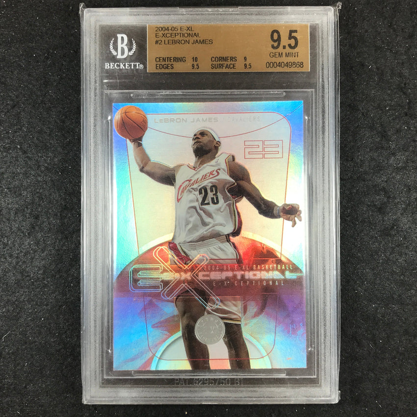 2004-05 Skybox E-XL LEBRON JAMES Exceptional #2 BGS 9.5 (868)