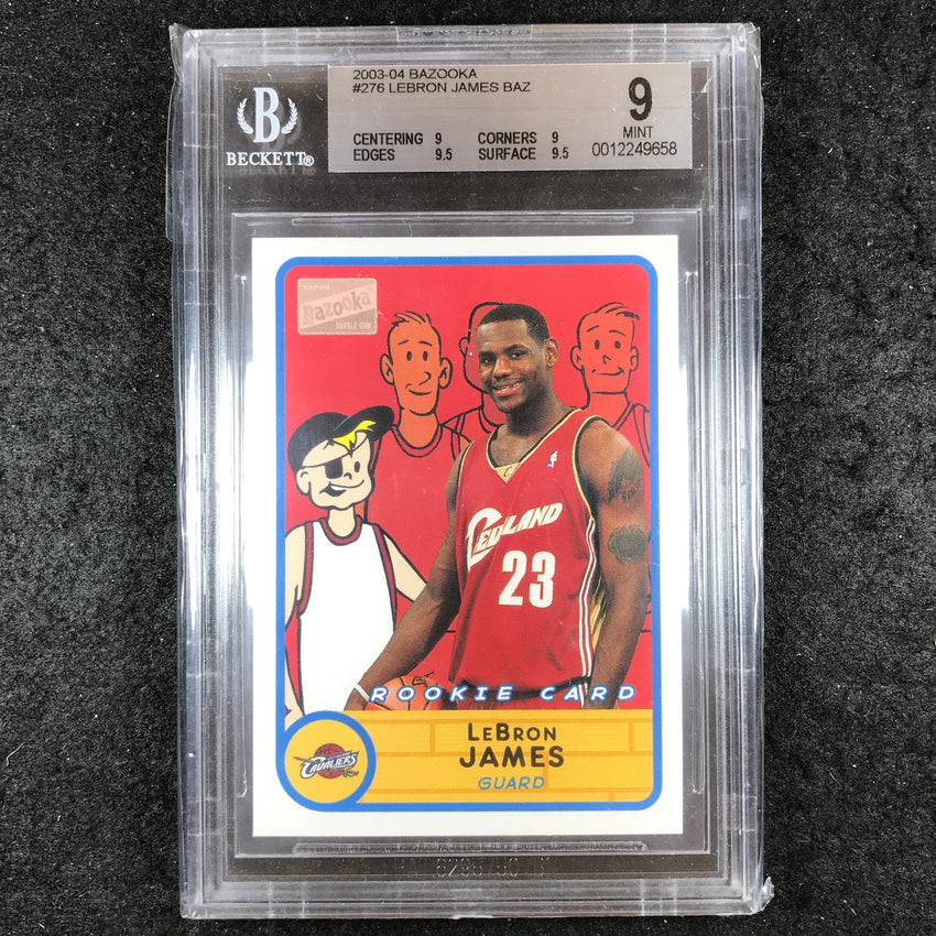 2003-04 Topps Bazooka LEBRON JAMES Rookie Card #276 BGS 9 (658)