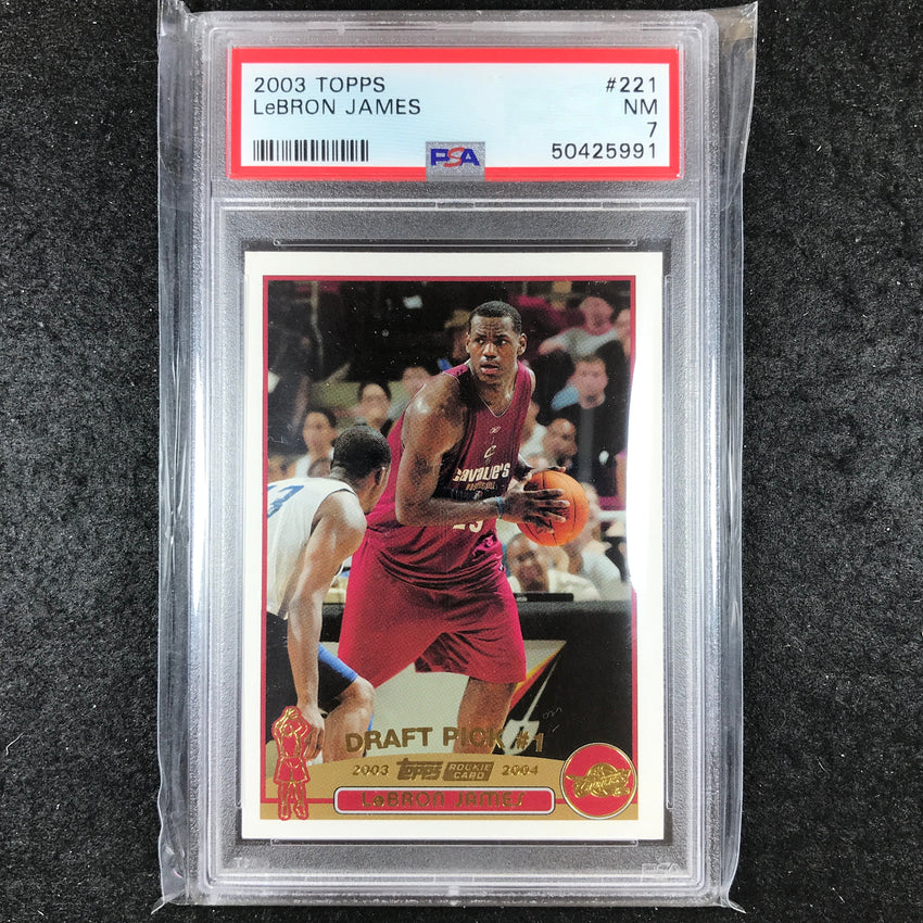 2003-04 Topps Collection LEBRON JAMES Rookie #221 PSA 7 (991) Mislabelled