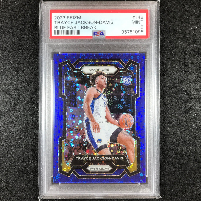 2023-24 Prizm TRAYCE JACKSON-DAVIS Rookie Fast Break Blue 89/150 #148 PSA 9