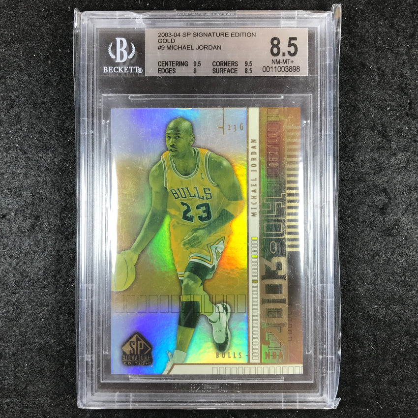 2003-04 SP Signature Edition MICHAEL JORDAN Gold 52/100 #9 BGS 8.5 (898)