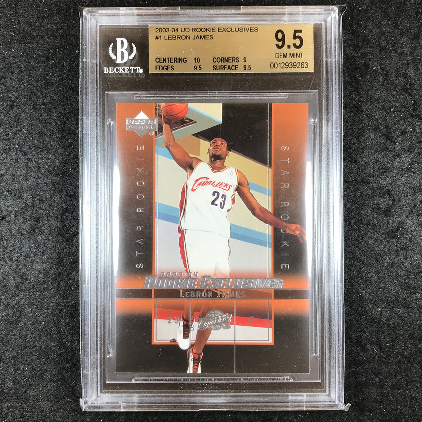 2003-04 Upper Deck LEBRON JAMES Rookie Exclusives #1 BGS 9.5 (263)