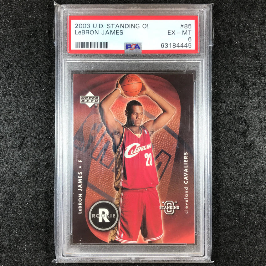 2003-04 Upper Deck LEBRON JAMES Standing O! Rookie #85 PSA 6 (445)