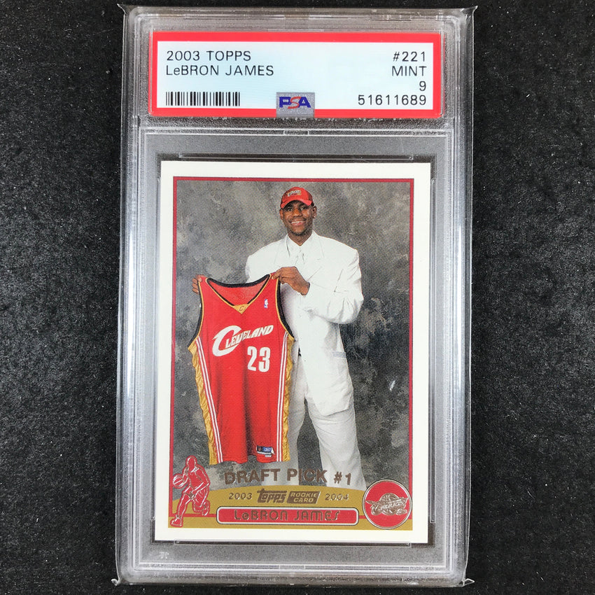 2003-04 Topps LEBRON JAMES Rookie Base #221 PSA 9 (689)