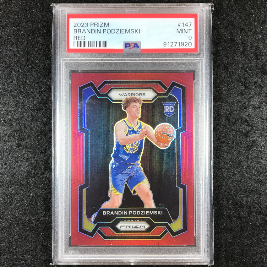 2023-24 Prizm BRANDIN PODZIEMSKI Rookie Red Prizm 264/299 #147 PSA 9