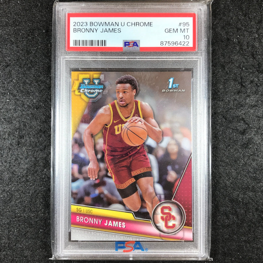 2023-24 Bowman U Chrome BRONNY JAMES 1st Bowman Rookie Base #95 PSA 10 (422)