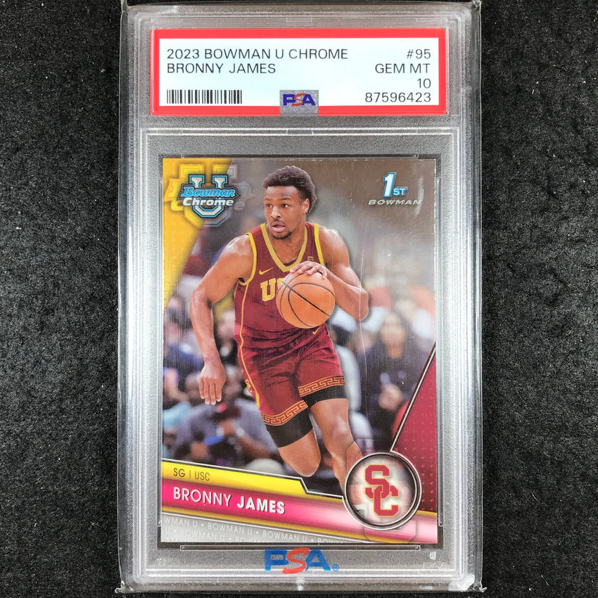 2023-24 Bowman U Chrome BRONNY JAMES 1st Bowman Rookie Base #95 PSA 10 (423)