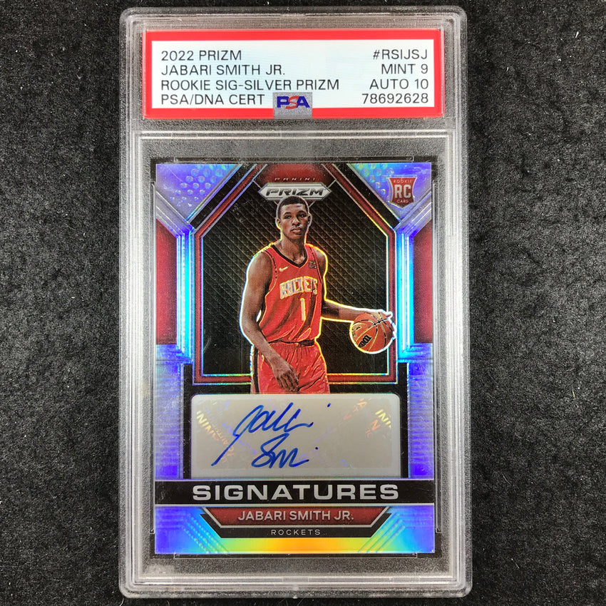 2022-23 Prizm JABARI SMITH JR Rookie Signatures Auto Silver Prizm PSA 9/10 (628)