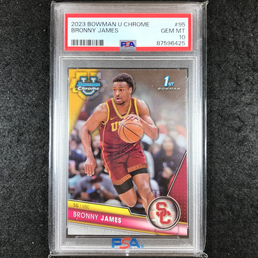 2023-24 Bowman U Chrome BRONNY JAMES 1st Bowman Rookie Base #95 PSA 10 (425)