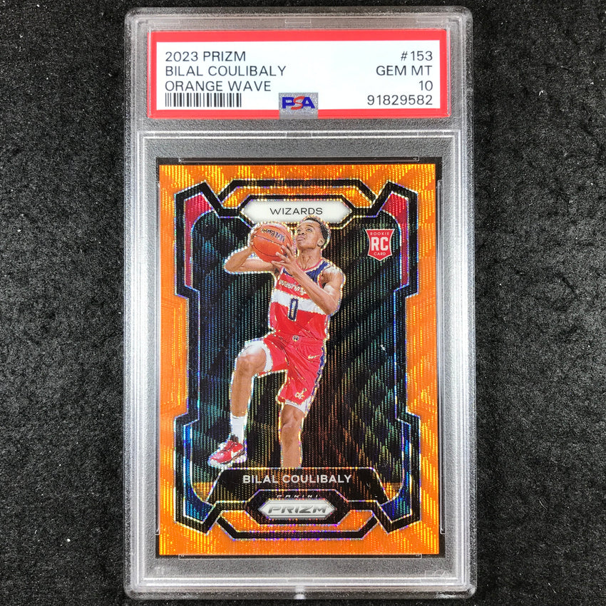 2023-24 Prizm BILAL COULIBALY Rookie Orange Wave 58/60 #153 PSA 10 (582)