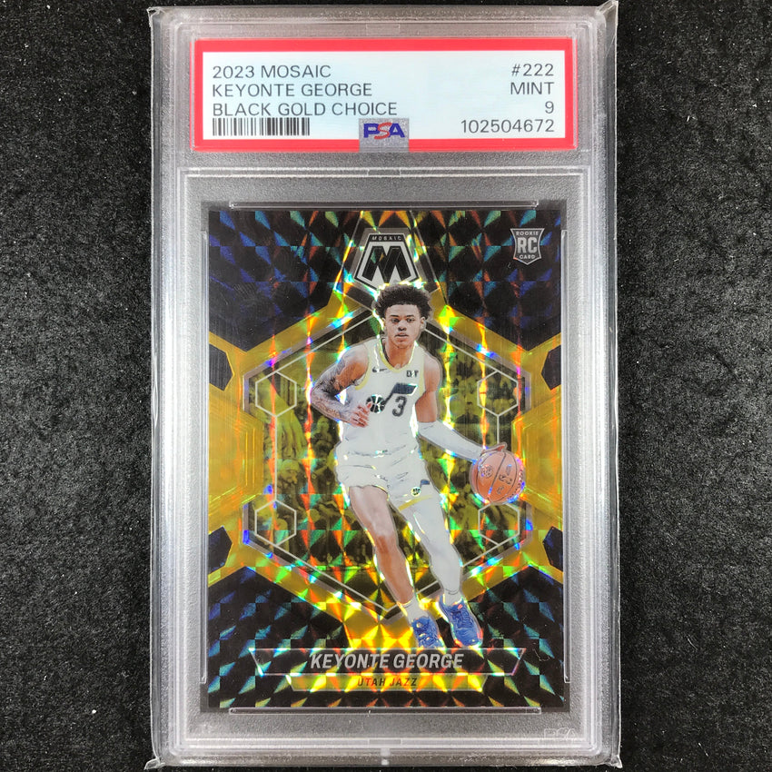 2023-24 Mosaic KEYONTE GEORGE Rookie Black Gold Choice 3/8 #222 PSA 9 (672)