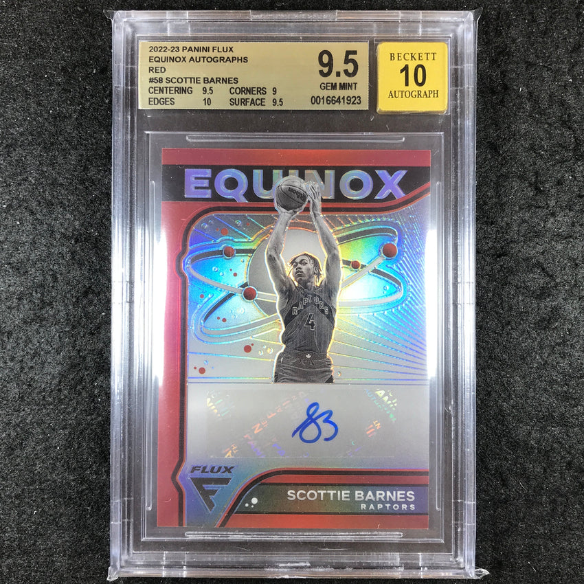 2022-23 Flux SCOTTIE BARNES Equinox Auto Red 18/35 BGS 9.5/10 (923)