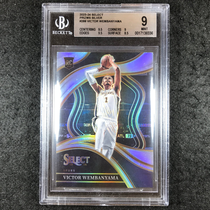 2023-24 Select VICTOR WEMBANYAMA Courtside Rookie Silver SSP #288 BGS 9 (336)