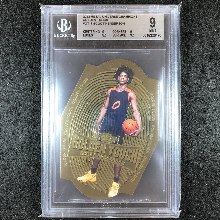 2022-23 Metal Universe SCOOT HENDERSON Golden Touch Rookie #17 BGS 9 (470)