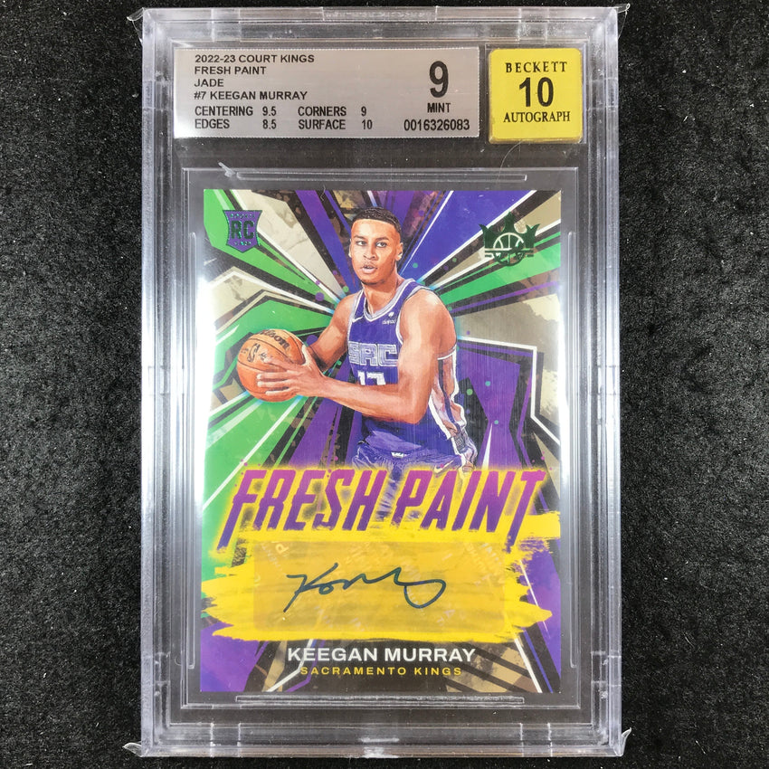 2022-23 Court Kings KEEGAN MURRAY Fresh Paint Rookie Auto Jade BGS 9/10 (083)