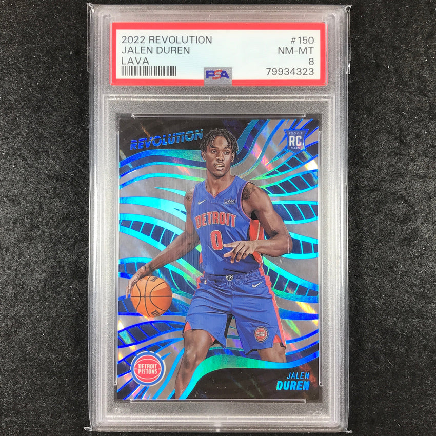 2022-23 Revolution JALEN DUREN Rookie Lava 8/10 #150 PSA 8 (323)
