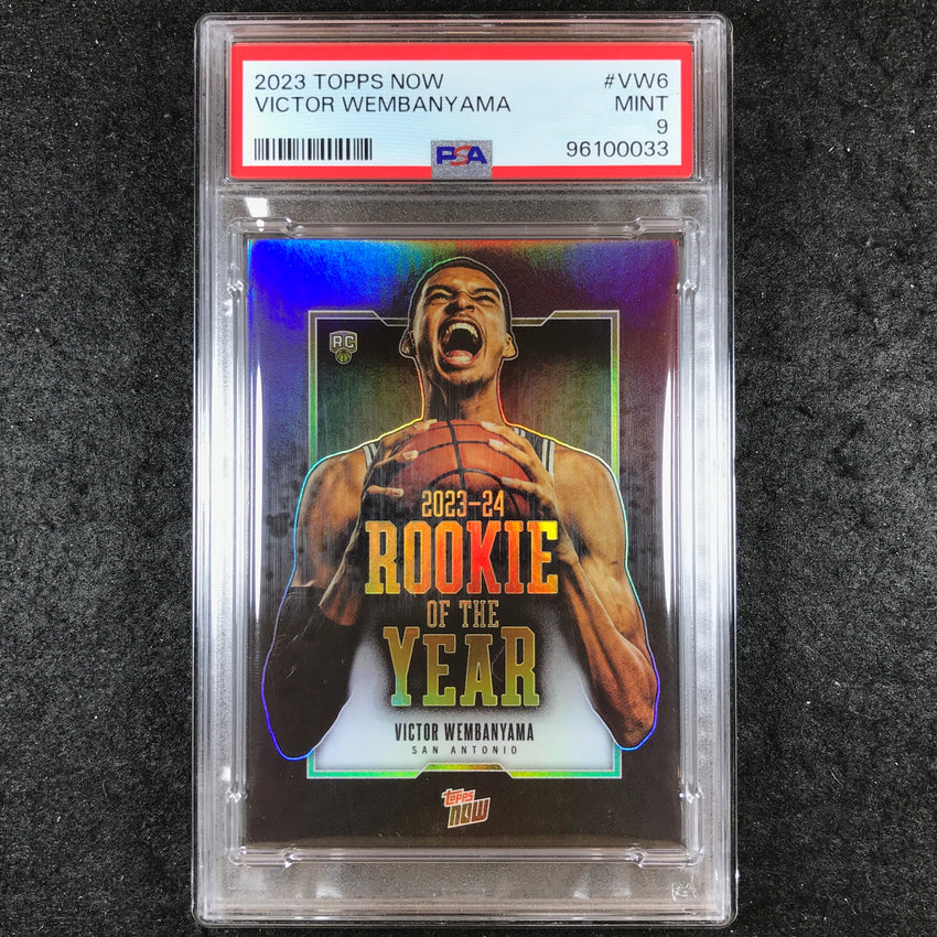 2023-24 Topps Now VICTOR WEMBANYAMA Rookie of the Year Base #6 PSA 9 (033)