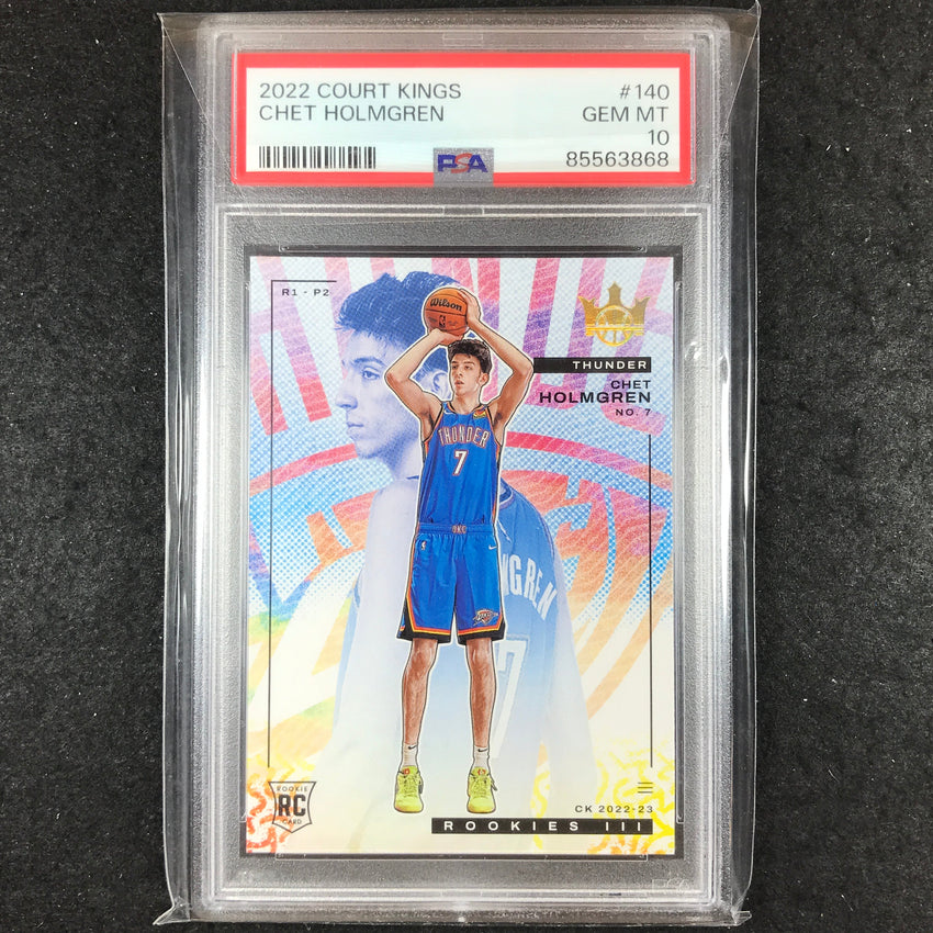 2022-23 Court Kings CHET HOLMGREN Rookie III SP #140 PSA 10 (140)