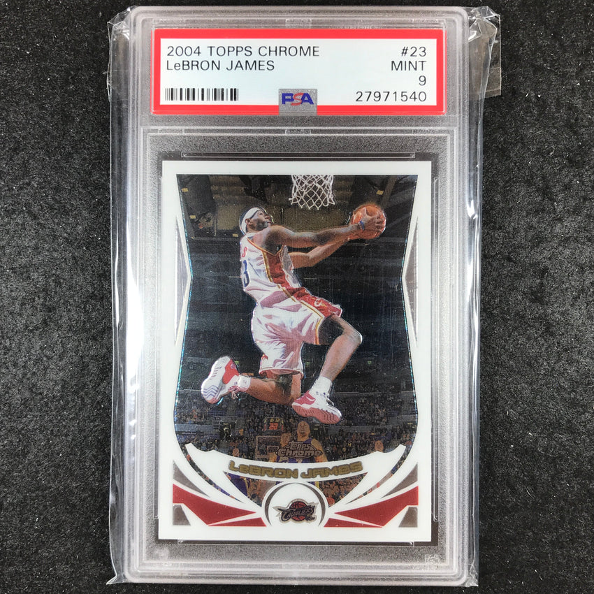 2004-05 Topps Chrome LEBRON JAMES Base #23 PSA 9 (540)
