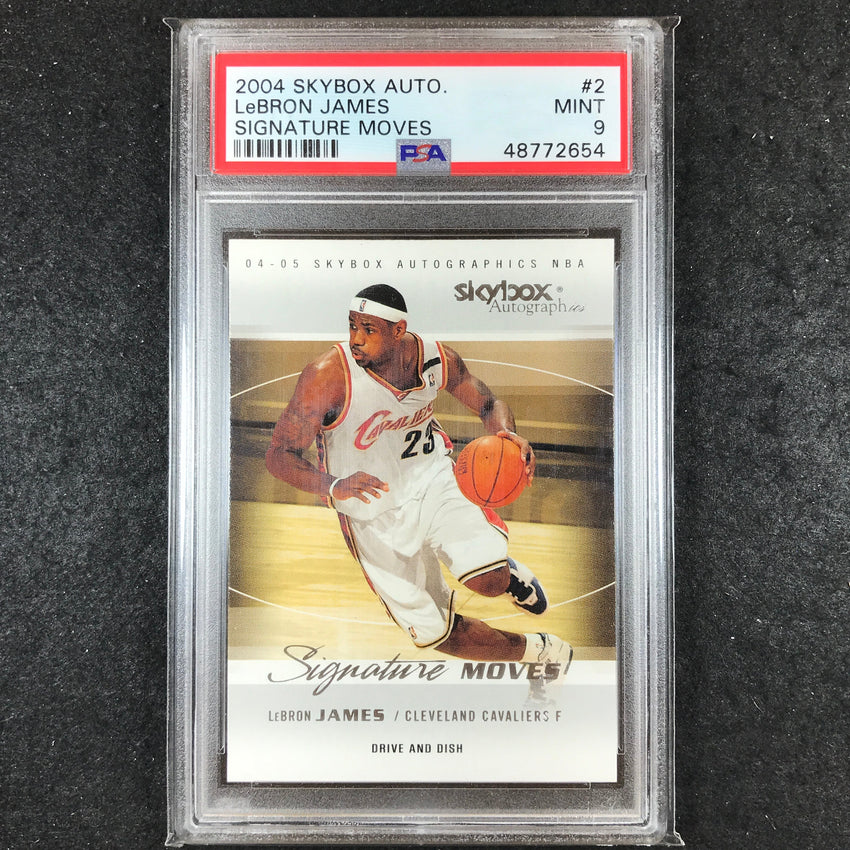 2004-05 Skybox Autographics LEBRON JAMES Signature Moves #2 PSA 9 (654)