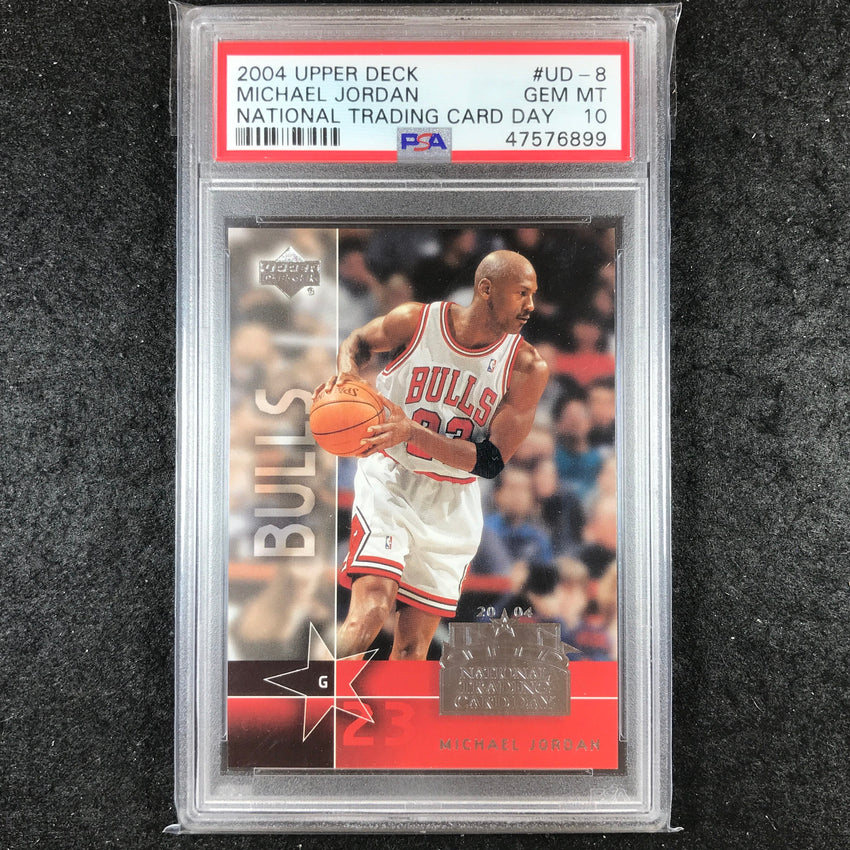 2004-05 Upper Deck MICHAEL JORDAN National Trading Card Day #8 PSA 10 (899)
