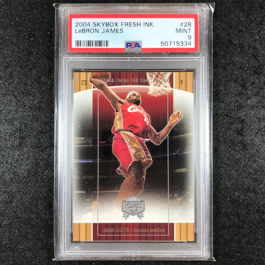 2004-05 Skybox Fresh Ink LEBRON JAMES Base #28 PSA 9 (334)