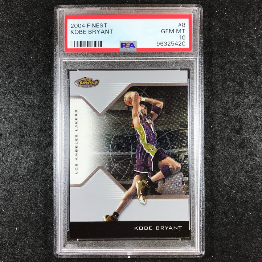 2004-05 Topps Finest KOBE BRYANT Base #8 PSA 10 (420)