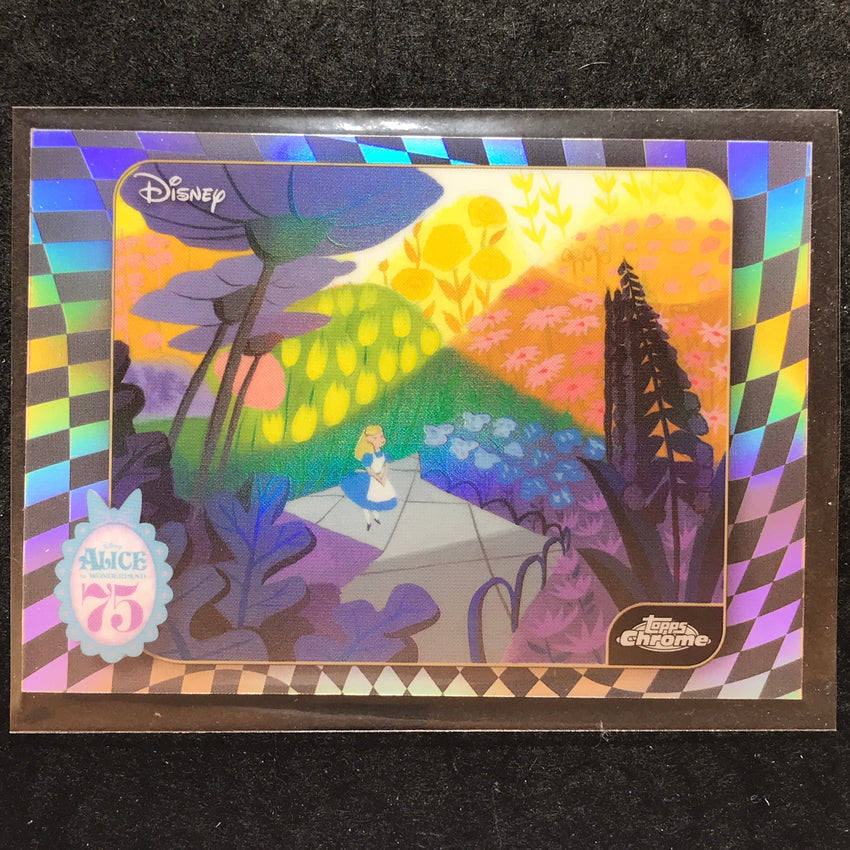 2026 Topps Chrome Disney GARDEN FLOWERS Alice in Wonderland 75th Anniversary #3