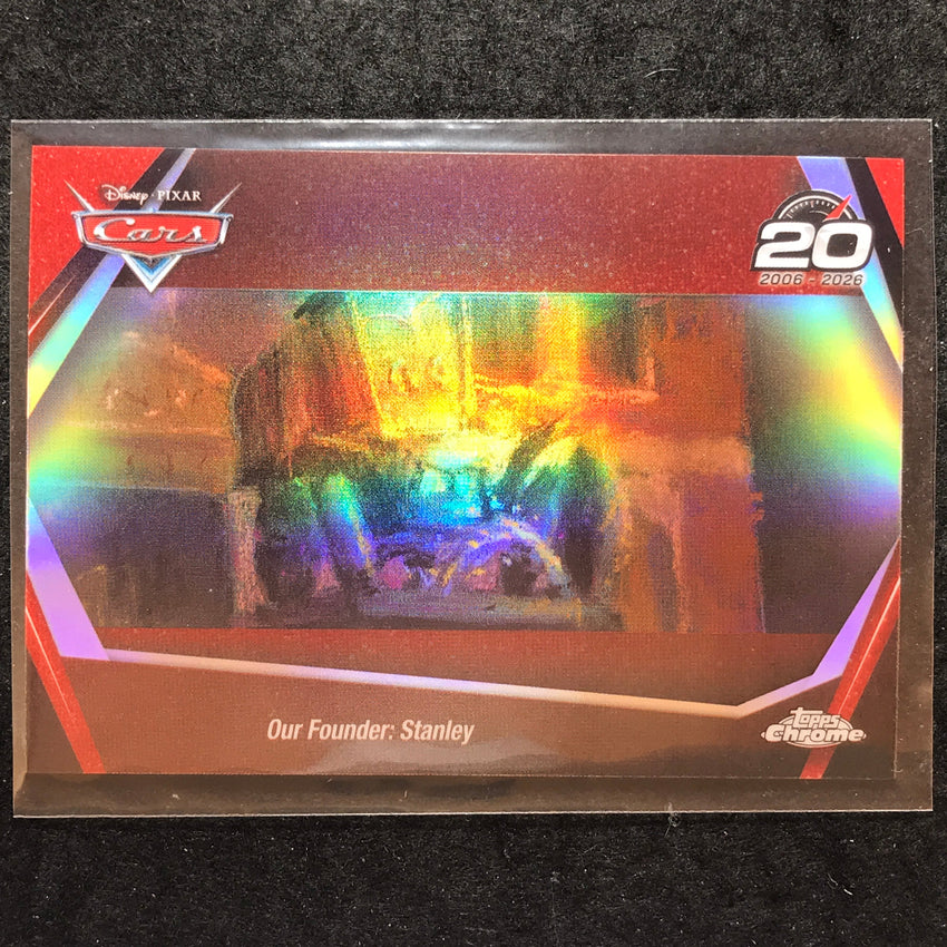 2026 Topps Chrome Disney OUR FOUNDER: STANLEY Cars 20th Anniversary #CRS-3